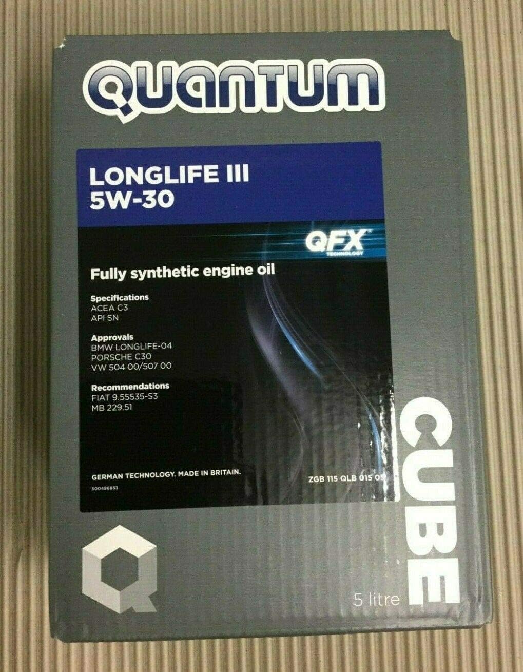 Longlife III 5w-30 Fully Synthetic Engine Oil 5l