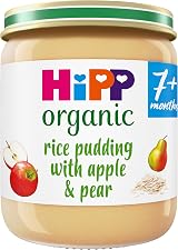 HiPP Organic Rice Pudding with Apple & Pear Baby Food 160g 7+ Months Pack of 6