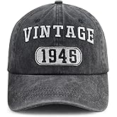 Vintage 1940 1941 1942 1943 1944 1945 1946 1947 1948 1949 Hat for Men Women, Funny Adjustable Cotton Birthday Baseball Cap