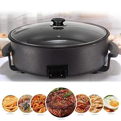 Bagonia 1500W Electric Multipurpose Cooker With Unbreakable Lid (36 Cm)(Black)
