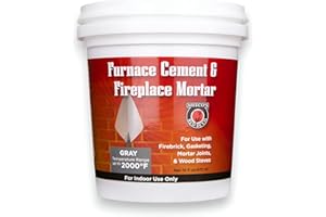 Meeco's Red Devil 1353 Gray Furnace Cement & Fireplace Mortar - High-Temperature Silicate Cement for FireBrick, Gasketing, Mortar Joints & Wood Stoves (16 fl oz) - Ready to Use - Made in The USA