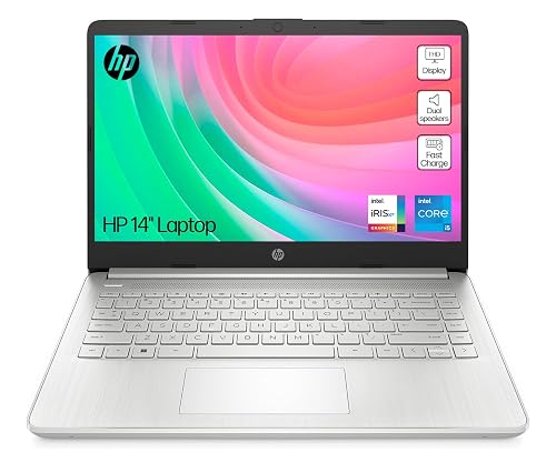 HP 14" Laptop | Intel Core i5-1235U Processor | 8 GB RAM | 512 GB SSD | Intel Iris Xe Graphics | FHD Display | Up to 8hrs battery | Windows 11 | Dual Speakers | Natural Silver | 14s-dq5005sa