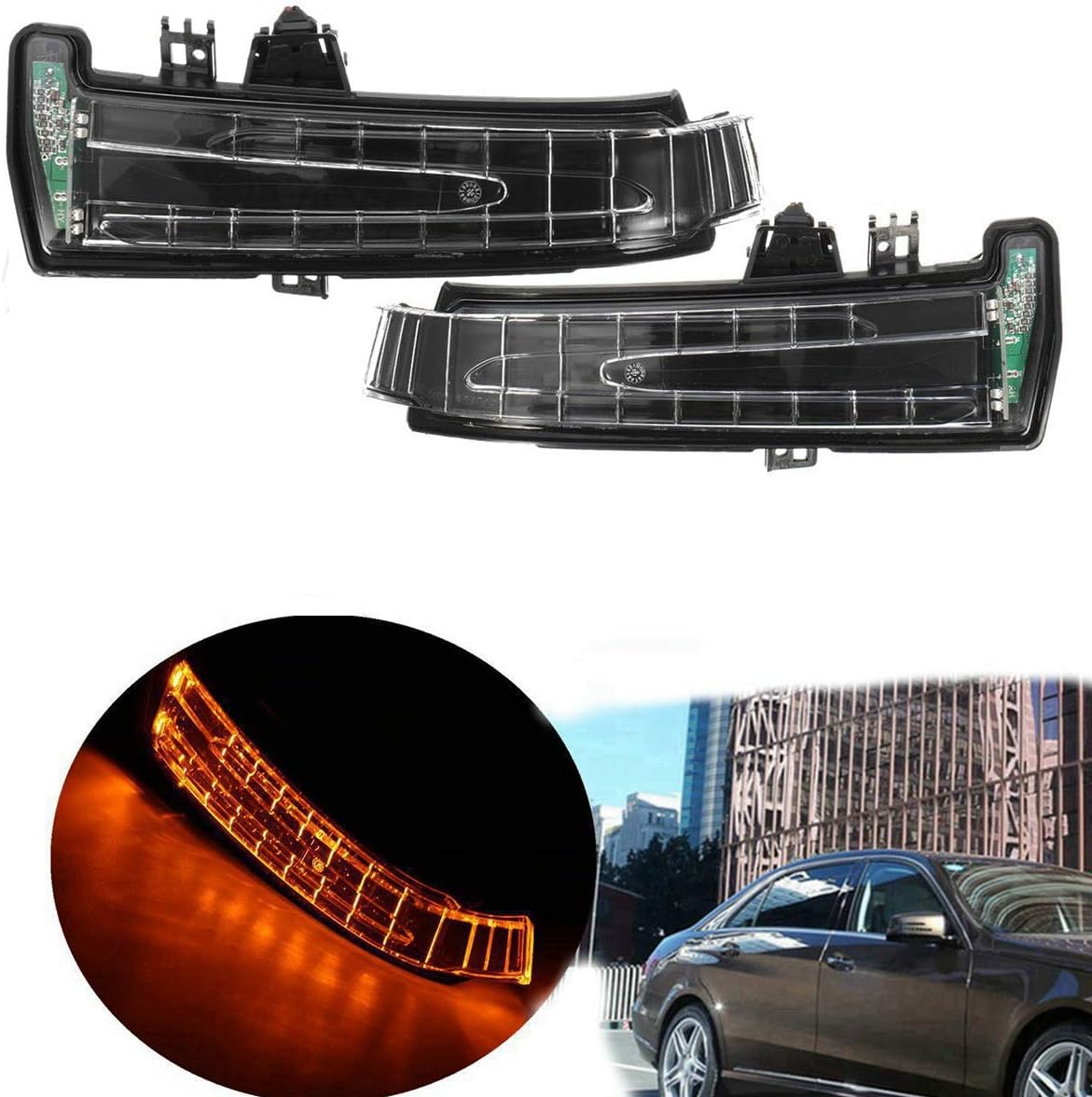 Tamkyo Car Rear View Mirror Indicator Lamp Turn Signal Light Lens For Mercedes W204 W212 W221 2010-2013 1 Pair