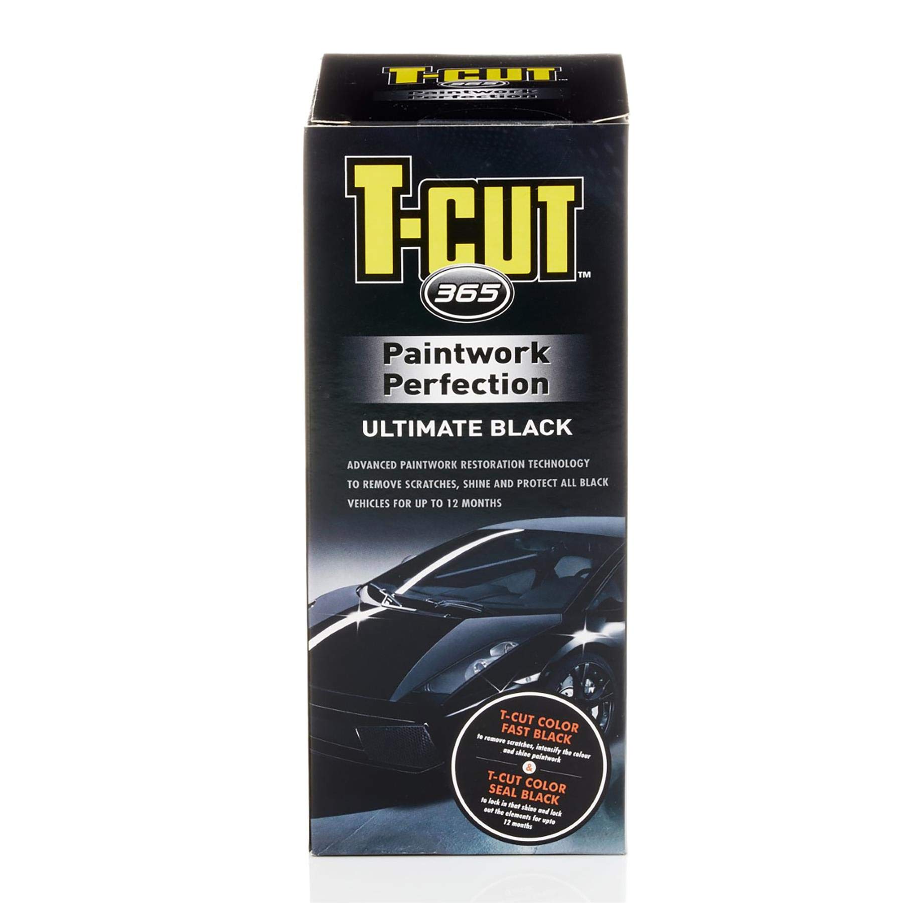 TCut Black 365 Kit Car Wax Polish Scratch Remover & Paintwork Sealant 1yr Protection