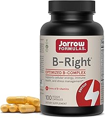 Jarrow Formulas B-Right Vitamin B Complex - 100 Veggie Caps - B-Complex Formula -Cellular Energy & Metabolism Support - Suppo