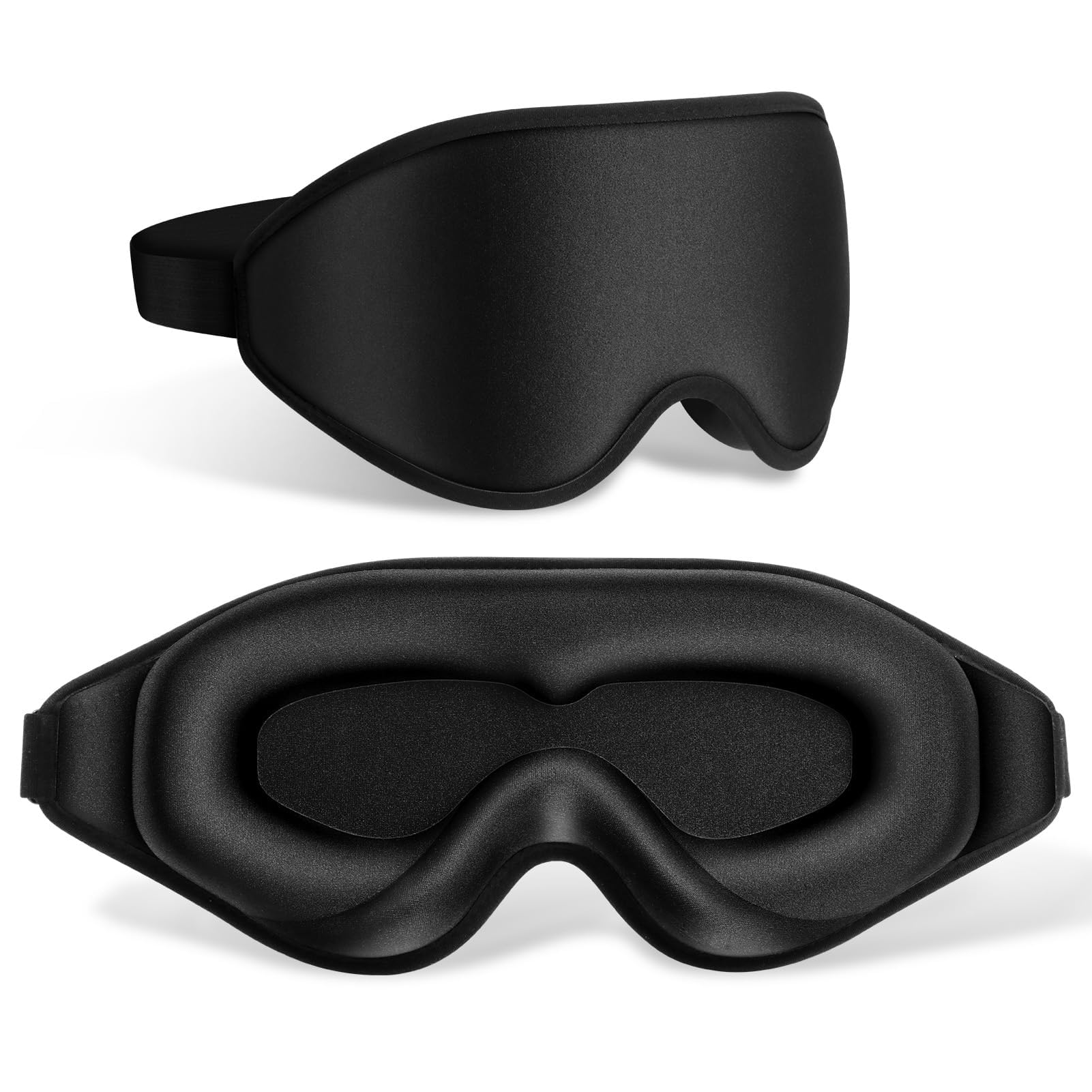 Photo 1 of FlyCoco 99% Fully Block Out Light Eye Sleep Mask, 3D Deep Contoured Eyes Cover Zero Pressure, Long Lash Extension Eyes Mask with Adjustable Straps for Sleeping Travel Home Nap Rest Women Men (Black)