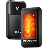 Hotdot Hand Warmers Rechargeable 2 Pack, 3 Heat Levels (104–121°F), Real-Time Temp & Battery Display, Electric Hand Warmers, Fast Heating, Fits in Gloves/Pocket, Gifts for Women & Men