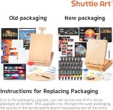 Shuttle Art 59 Pack Acrylic Painting Set with Tabletop Easel and Accessories view 9
