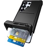 Scooch for Samsung Galaxy S25 Ultra Case with Card Holder, Wingmate Wallet Case with Hidden Card Slot and RFID Protection, Holds up to 4 Cards, 10-Foot Drop Protection, Black