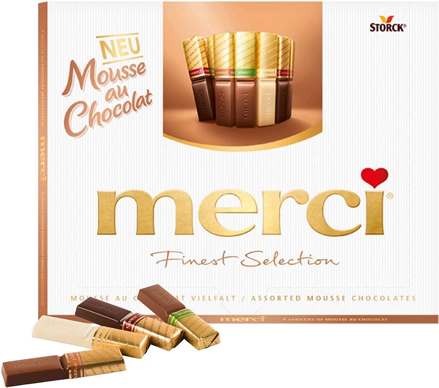 Merci Finest Selection Mousse au Chocolat Variety with 4 Exquisite
