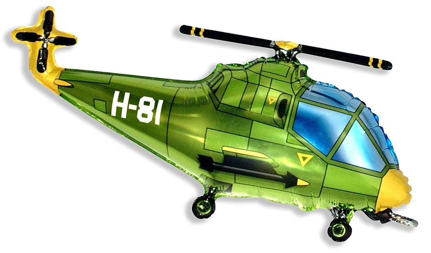 Helicopter Balloon 26" Foil Balloon - Green