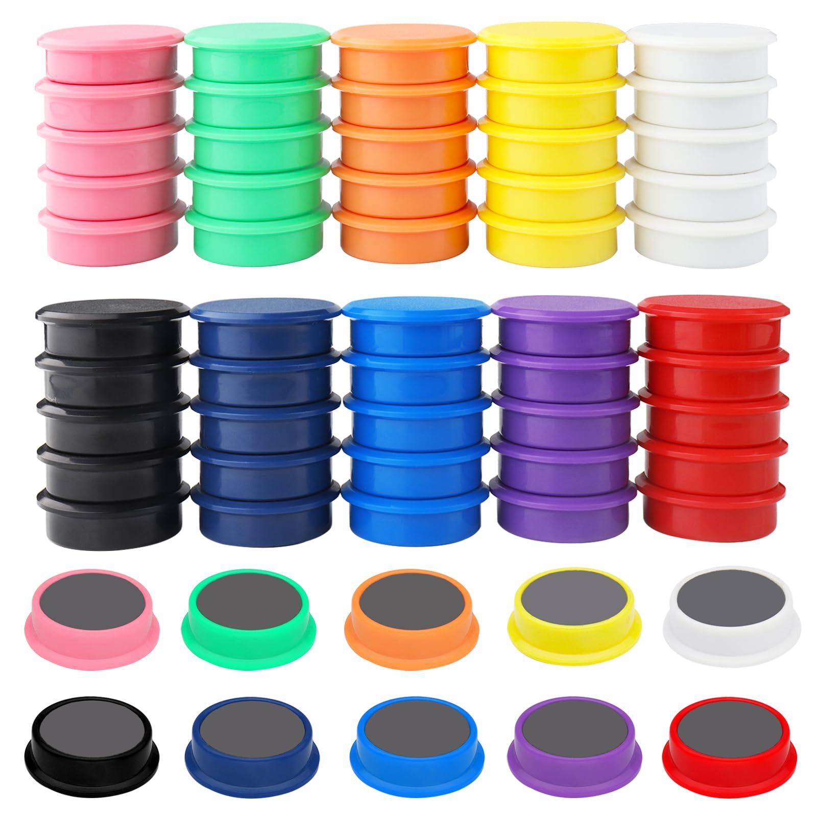 ZDZBLX Fridge Magnets 60 Pack, Strong Colourful Round Small Magnets for Whiteboard, Notice Board,Fridge,Office & Crafts, Cute Mini Magnets, Multicoloured Magnet for Classroom Home Kitchen, 10 Colours