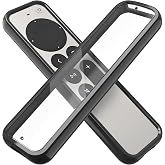 TotalMount Air Rim Case for Apple TV Remotes &ndash; Black With Clear Back | Designed in the USA &ndash; Slim Remote Case With Ultimate Drop Protection (Not Bulky Like Other Cases)