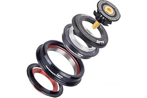 ZTTO Bike Headset, 44mm 56mm MTB Threadless Sealed Bearing 45 Degree ZS44 ZS56 Tapered Straight Fork Steerer, 4456ST
