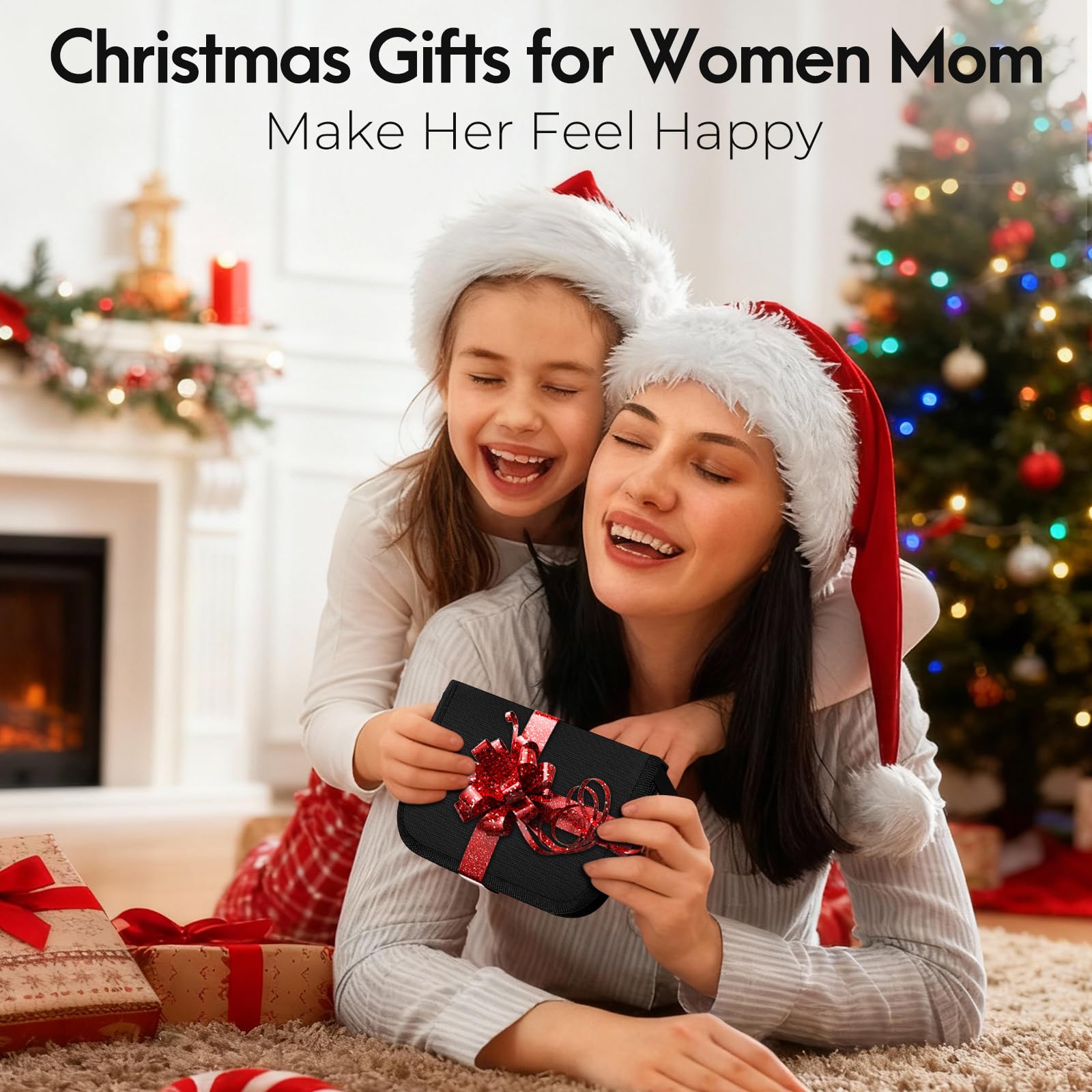 Coquimbo Sewing Kit Christmas Stocking Stuffers White Elephant Gifts for Adults Teen Girls Mom Grandma Beginner Traveler, Portable Sewing Supplies Accessories with Thread, Needles, Scissors (Black, M)