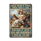 Retro Metal Tin Signs Vintage Once Upon A Time Girl