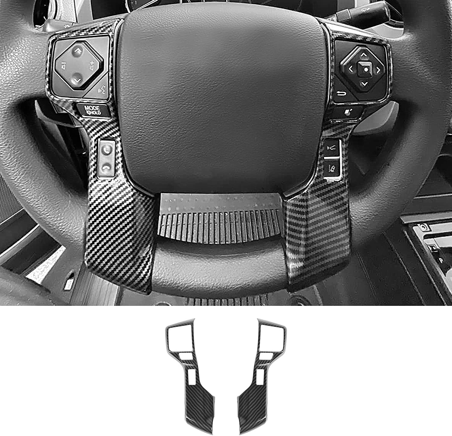 Photo 1 of Voodonala for 4runner Steering Wheel Cover Decoration Trim fit Toyota Tacoma 2014-2021 Tundra Sequoia 2018-2021 Toyota 4runner SUV 2010-2021 (6 Holes)