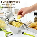 HOTLIKE Stainless Steel Potato Ricer Masher Set with Brush Peeler view 3