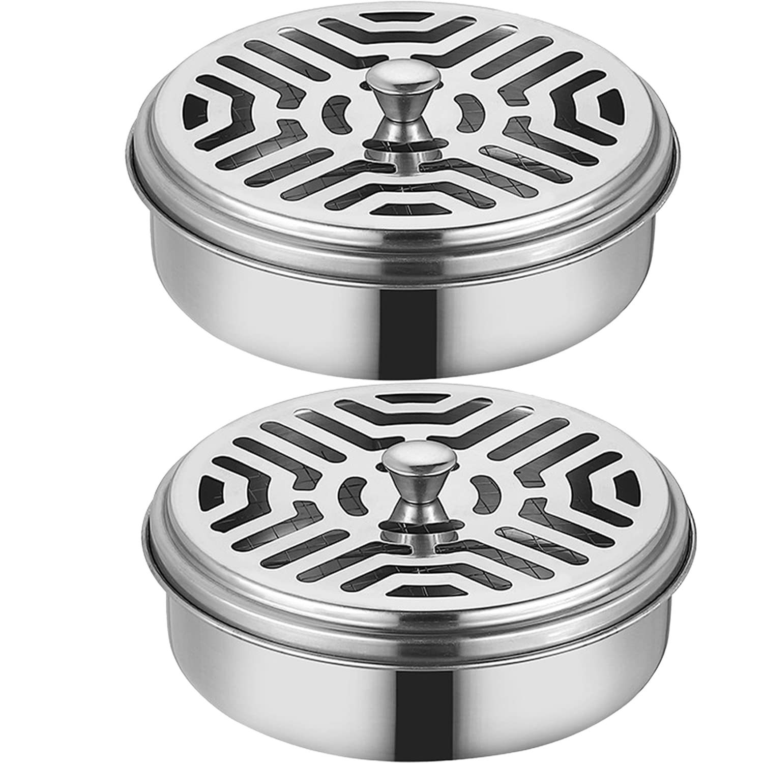 Photo 1 of 2 Portable Mosquito Coil Holder, Mosquito Incense Box Sandalwood Holder with ?Handle, Fireproof ?Incense Burner for Home Office Camping