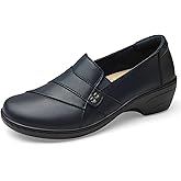 KORDAL Women's Comfortable & Lightweight Leather Loafers Slip-Ons Stylish Business Casual Dress Shoes Work Office Everyday Walking Shoes for Women