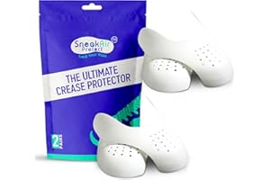 SNEAKAIR PROTECT 2 Pairs Crease Protectors for Air Force 1 Shoes, Jordan 1, Dunk Low – Sneaker Crease Guard, Anti Crease for Men (US Size 8-12, White)