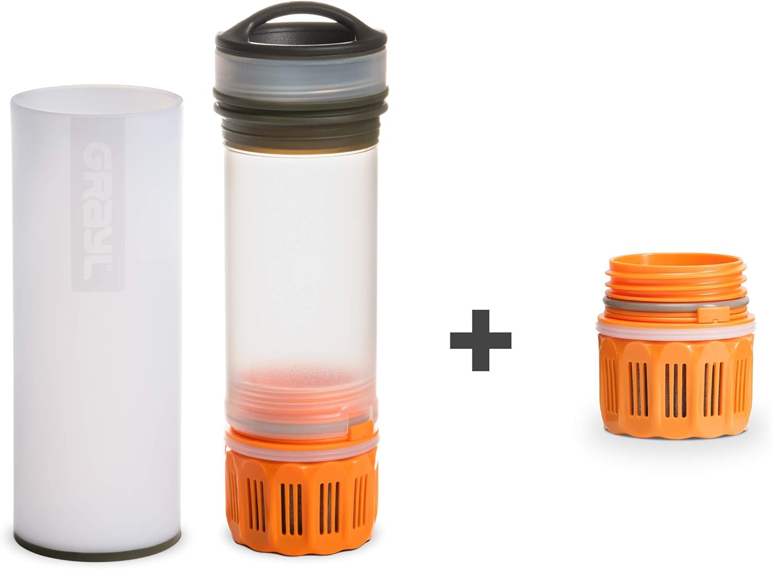 GRAYL Ultralight Water Purifier Bottle + Extra Filter Cartridge [Bundle] for Hiking, Travel, and Emergency Preparedness - Alpine White : Sports & Outdoors