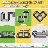 Coodoo Magnetic Tiles City Road Set Toys for Kids 3-5 STEM Learning view 4