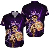 Crown Fan Hawaiian Shirt, Aloha Beach Vacation Casual Button Down Short Sleeve Shirt Floral Summer Gifts