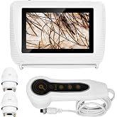 Pewoaoa Professional Skin Hair Analyzer S5, Skin Scalp Analysis Machine | Digital Microscope Scanner for Skin Detector, with 50x 200x Lense, With Bracket, Built-in Rechargeable Battery