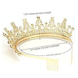COCIDE Gold Tiara and Crown for Women Birthday