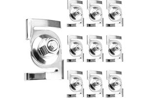 INCREWAY 10Pcs Galvanized T-Bar Grid Ceiling Clips, Heavy Duty Track Lighting Mounting Clips, Secure T Bar Clip for Drop Ceil