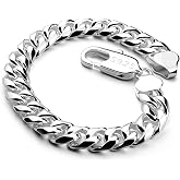 Dankadi Italian Men 925 Sterling Silver Bracelet 8-10-12MM Solid Miami Cuban Link Curb Chain 7" 7.5" 8" 8.5" 9" 9.5" 10" Bangle Man Jewelry Gift