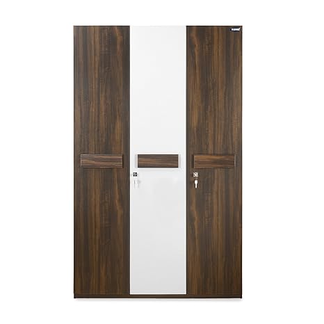 Nilkamal Lodgy 3 Door Wardrobe White And Brown Amazon In Home