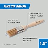 Harris Trade Fine Tip Brush 1.5 inch Smooth Finish Paint Pickup Control All view 3