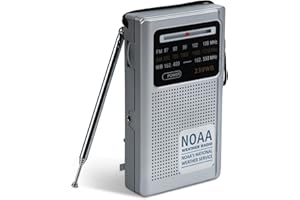 T.TAOMI NOAA Weather Radio Portable Radio, Best Reception, AM FM Transistor Radio for Mowing, Jogging, Cycling, Gardening, Powered by 2 AA Battery