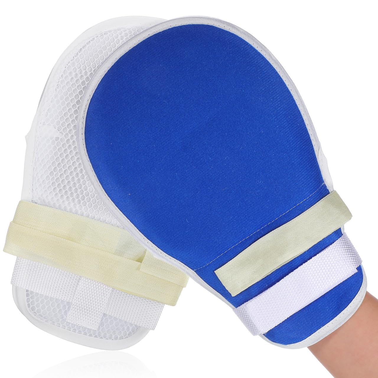 Healifty 2pcs Finger Control Mitts Hand Protector Anti-Extubation Gloves Medical Restricted Gloves for Patient Elder Blue