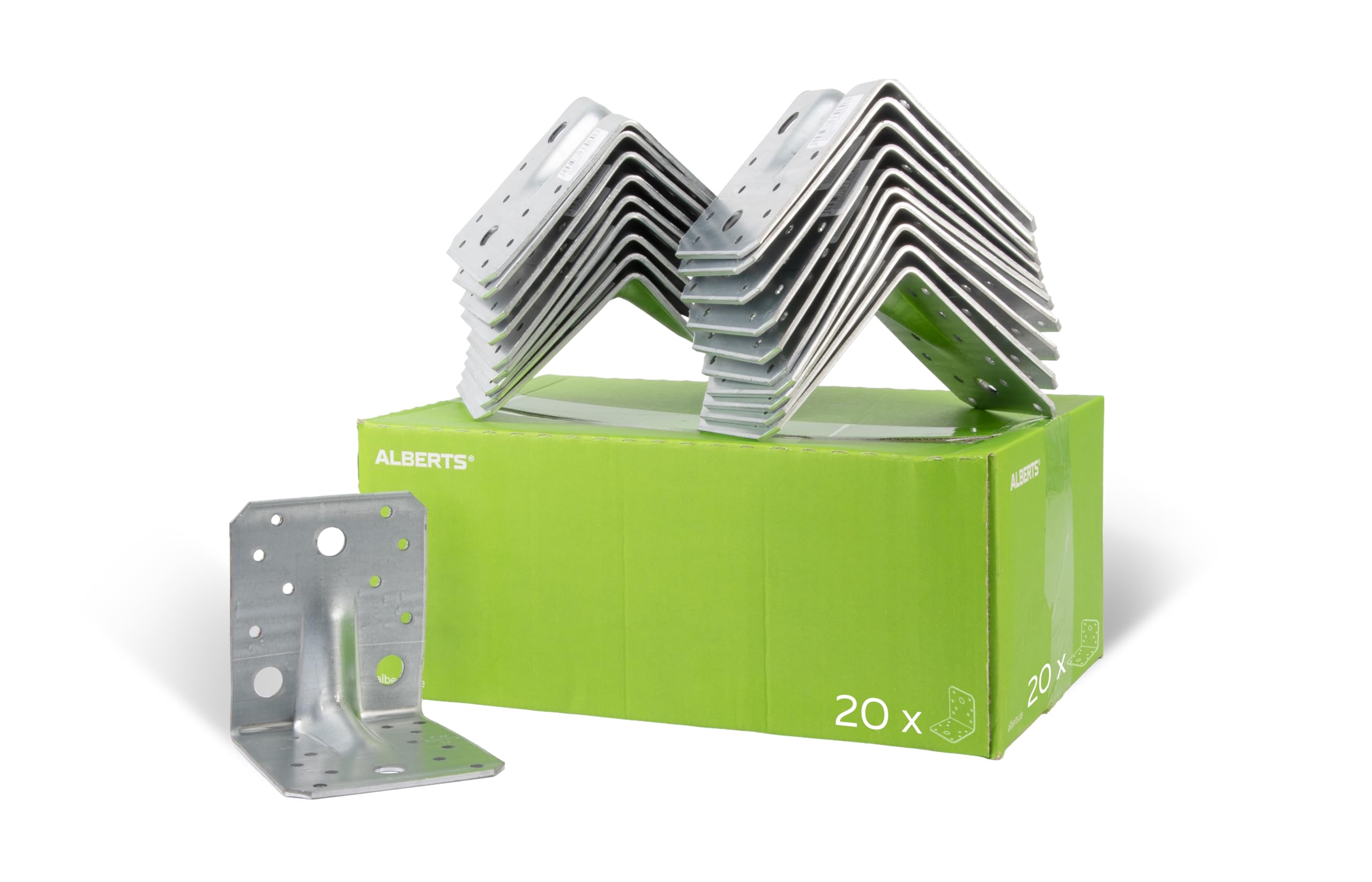 Heavy Load Angle Connector with Corrugation 100 x 100 x 90 mm / 25 STK. Oberflaeche: sendzimirverzinkt