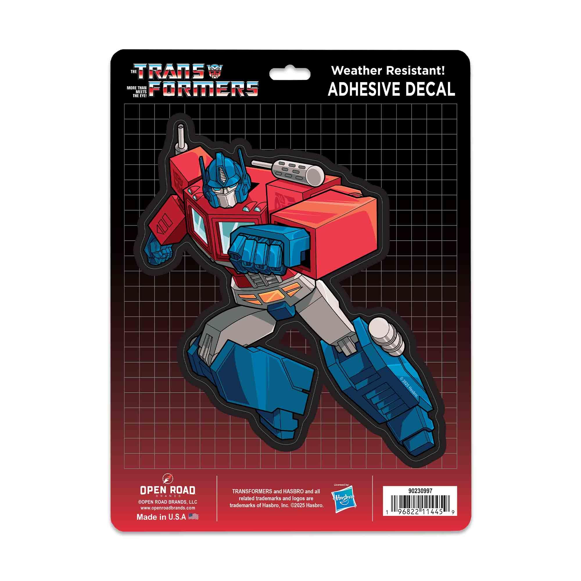 Photo 1 of Hasbro Transformers Optimus Prime Adhesive Vinyl Decal - Fun Transformers Sticker for Car, Window or Laptop