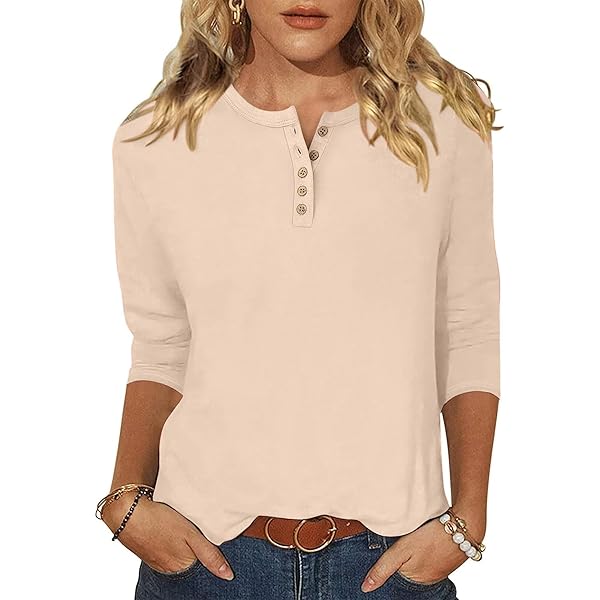 うさ子　３点 Three Quarter Sleeve Tee Shirts For Women TAOHUADAO Womens