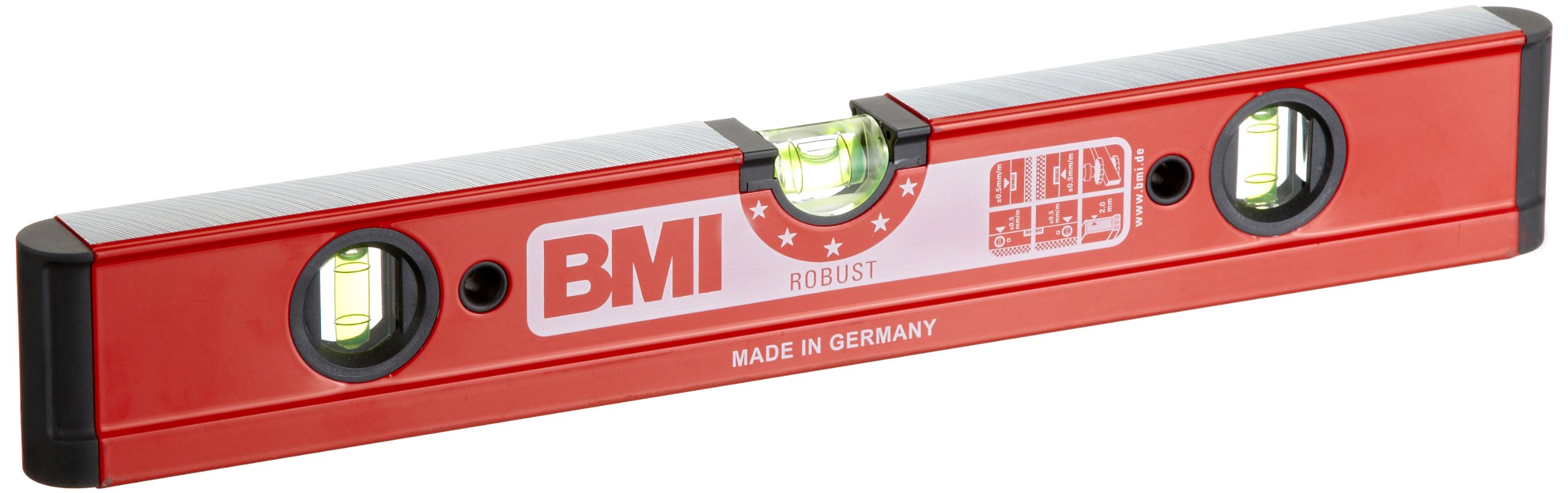 BMI 698040 "Robust" Alu-Spirit Level, Red, 40 cm