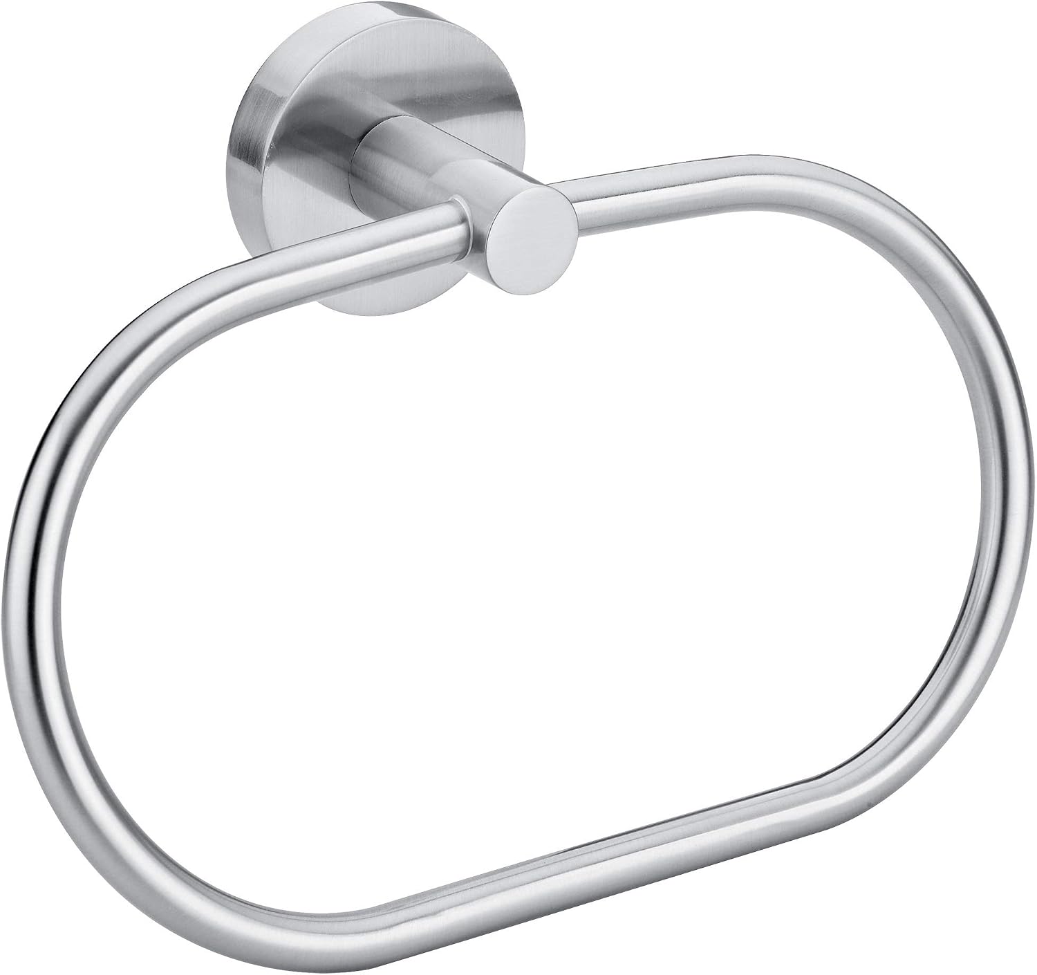 tesa Moon Hand Towel Ring, No Drill Oval Bath Towel Ring Made of Chrome-Plated Metal, Stainless, Waterproof