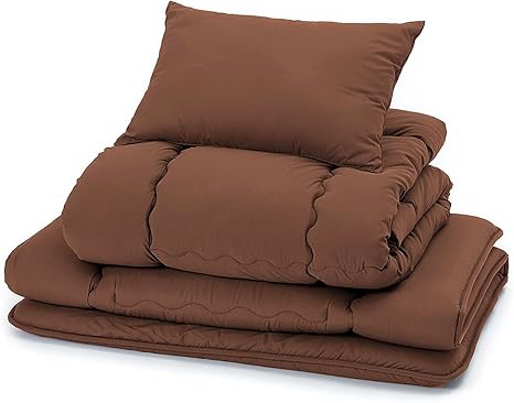 Amazon Amazon Co Jp 限定 西川リビング 布団セット 3点 掛け布団 敷布団 枕 シングル ブラウン Ama 990 1106 布団セット オンライン通販