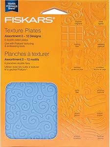 Fiskars Texture Plate Double Sided Assortment II 6/Pkg 12 Designs 5659