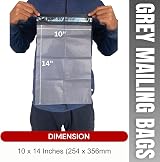 JeeJaan 50 Grey Mailing Bags 10x14 in 254 x 354mm Poly Mailers view 2