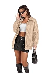 SAMPEEL Leather Jacket Women Faux Oversized