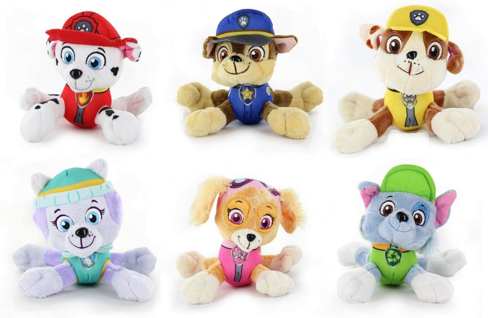 Set of 6X Nickelodeon Paw Patrol 6" Pup Pals Stuffed Plush Doll Kids Gift Toy