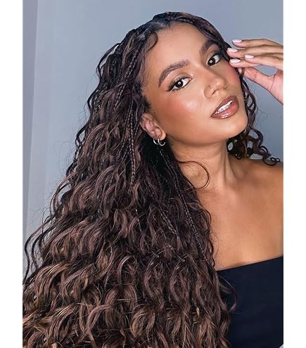 Amazon.com: Goddess Bohemian Box Braids Crochet Hair 7 Packs 18