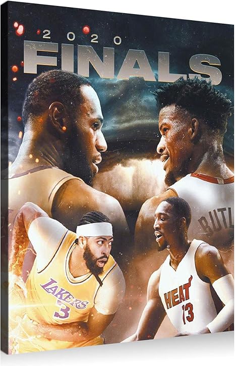 Amazon Com Lebron James Lakers Vs Heat Finals Basketball Poster Canvas Wall Art Print Large Size Poster 8x10inch No Framed Posters Prints