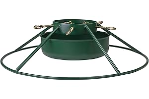 JACK-POST Jack Post 25" Green Christmas Tree Stand for Real Live Trees Up to 12' Tall