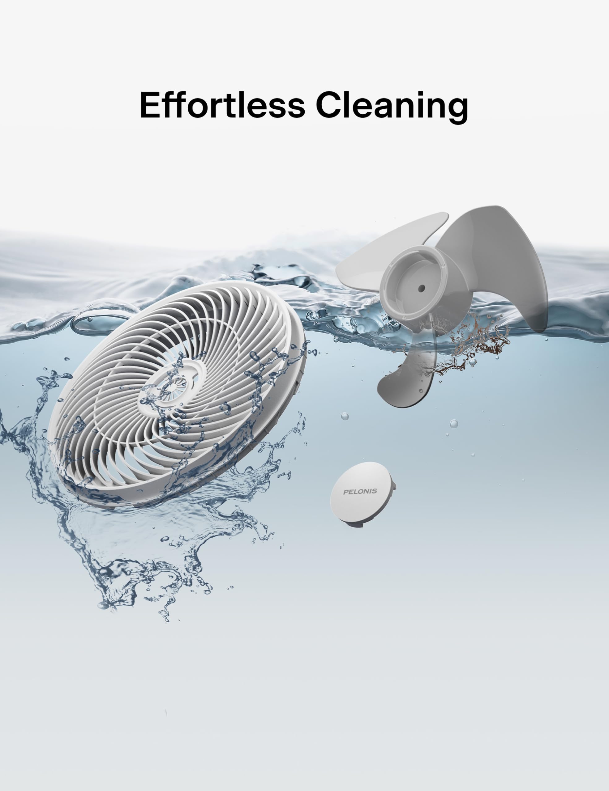PELONIS 9 inch Wall Mount Fan with Remote Control, Osicllating Fan with 26ft Powerful Airflow, 3 Speed & 3 Modes, Auto 90° Horizontal & 68° Vertical Tilt, Indoor, 36dB, Ideal for Home, Garage, Gym